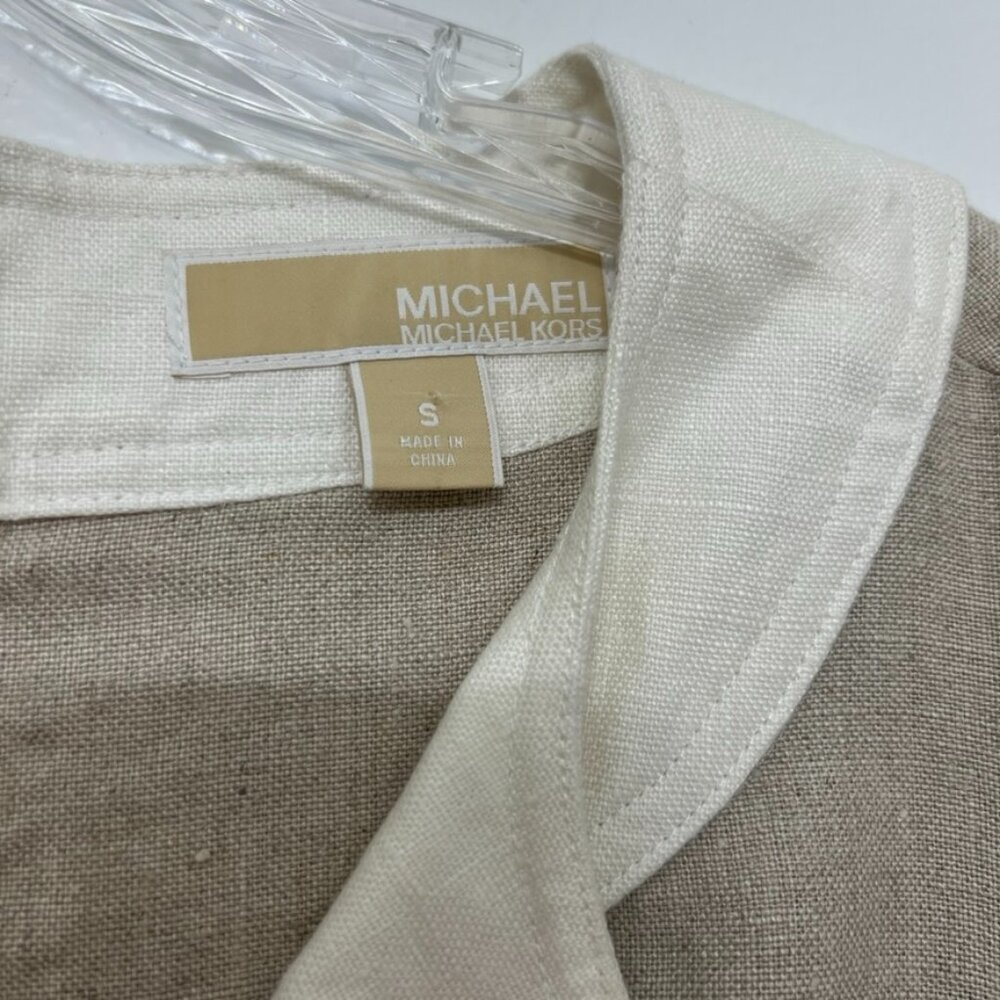 MICHAEL Michael Kors Linen 3/4 sleeve women's shift dress size S - Picture 4 of 7